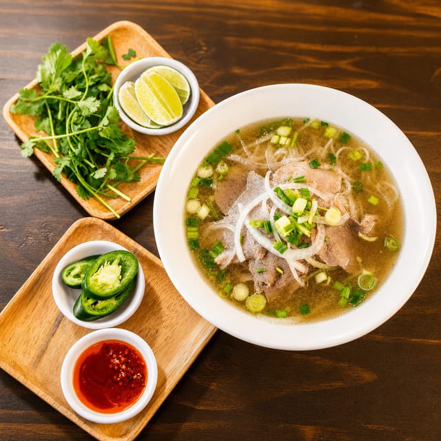 Beef Pho with a Choice of 2 Meats.